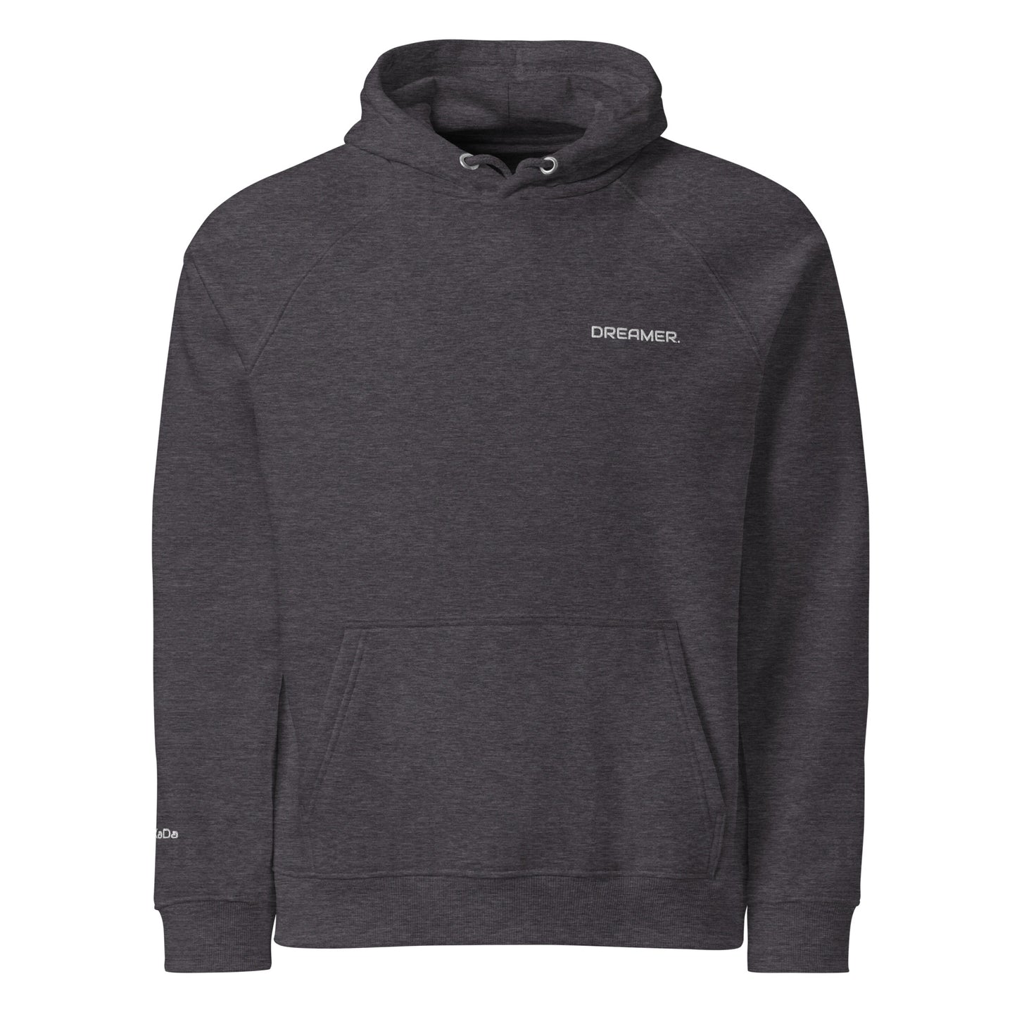 "DREAMER" - Unisex Bio-Raglan-Hoodie bestickt