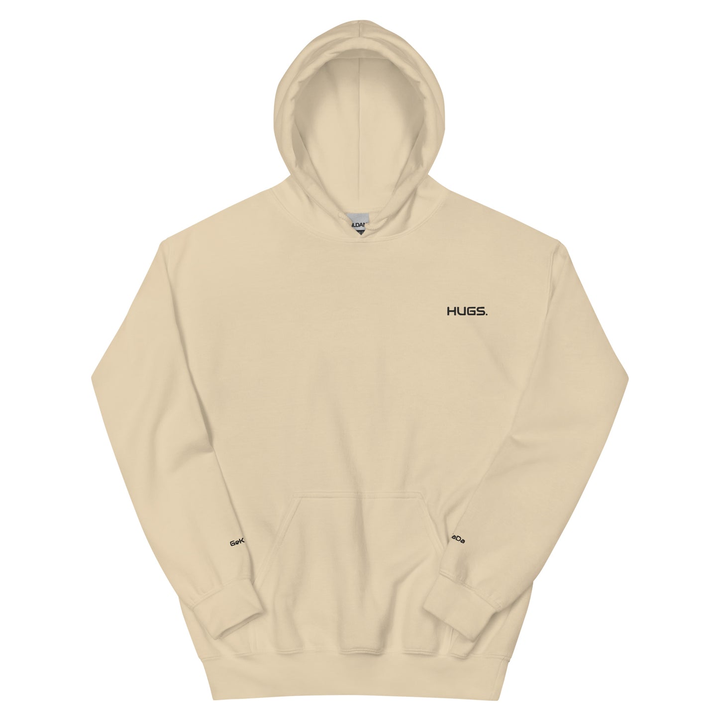"HUGS" Unisex-Hoodie bestickt
