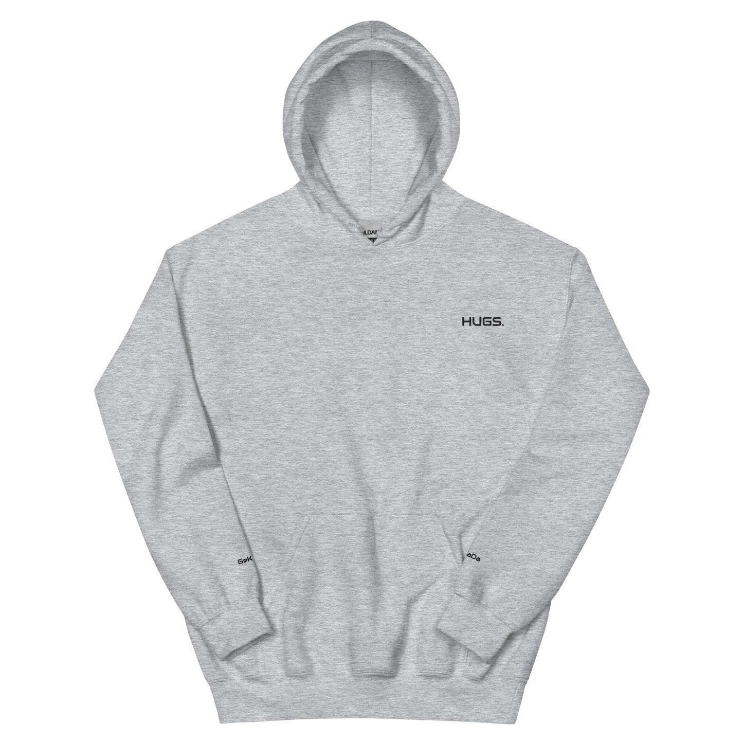 "HUGS" Unisex-Hoodie bestickt