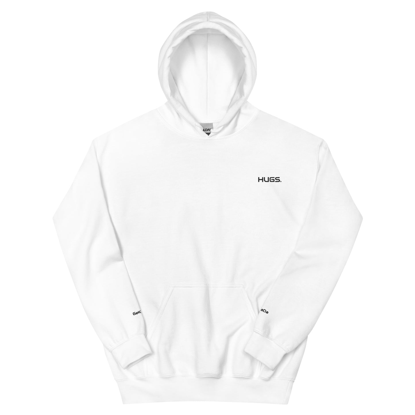 "HUGS" Unisex-Hoodie bestickt
